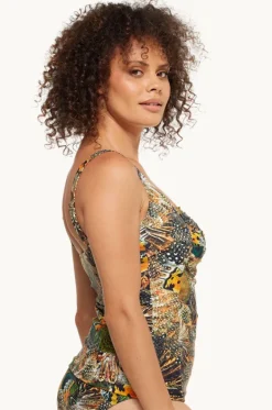 Tankini Tops^Togs Swimwear Zambia Pleated Tankini Separate Multi