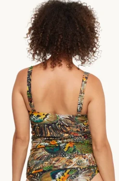 Tankini Tops^Togs Swimwear Zambia Pleated Tankini Separate Multi
