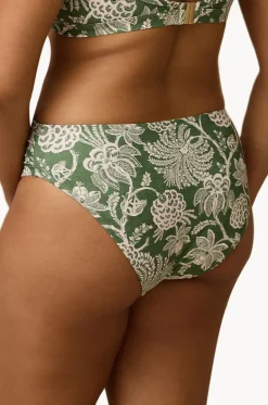 Bottoms^Monte u0026 Lou Zeni Mid Rise Ruched Pant Olive