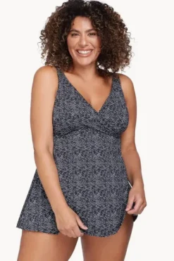 One Pieces^Artesands Zig Zag Delacroix Swim Dress Zig zag black