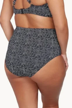 Bottoms^Artesands Zig Zag Rouched High Waist Pant Zig zag black