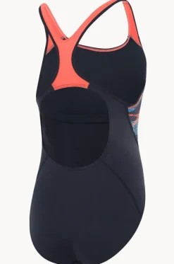 One Pieces^Speedo Zoom Boom Placement Laneback One Piece Navy/coral